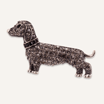 Crystal Dachshund Pin Brooch - D&X Retail