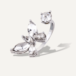 Butterfly Crystal Silver Ring - D&X Retail