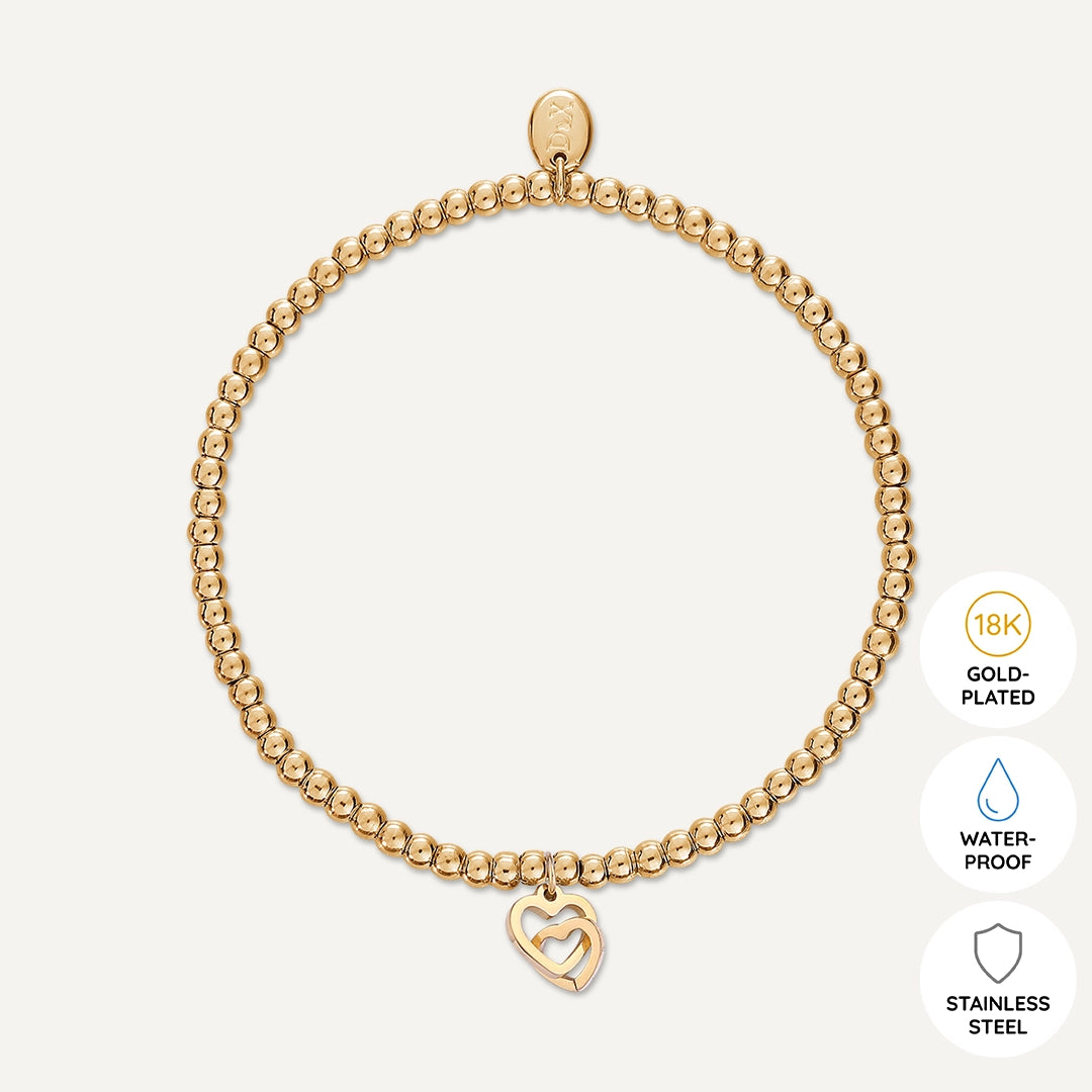 Memories: "YOU'RE MY BEST FRIEND" | Heart Bracelet | 18K Gold-Plated