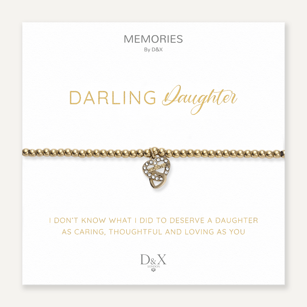 Memories: "DARLING DAUGHTER" | Heart Bracelet | 18K Gold-Plated