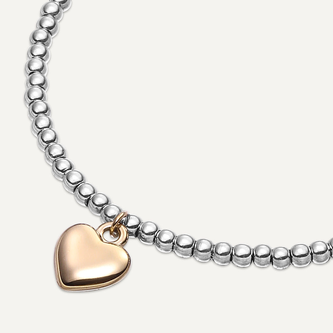 Memories: "WILL YOU BE MY MAID OF HONOUR?" | Heart Bracelet | White Gold & 18K Gold-Plated