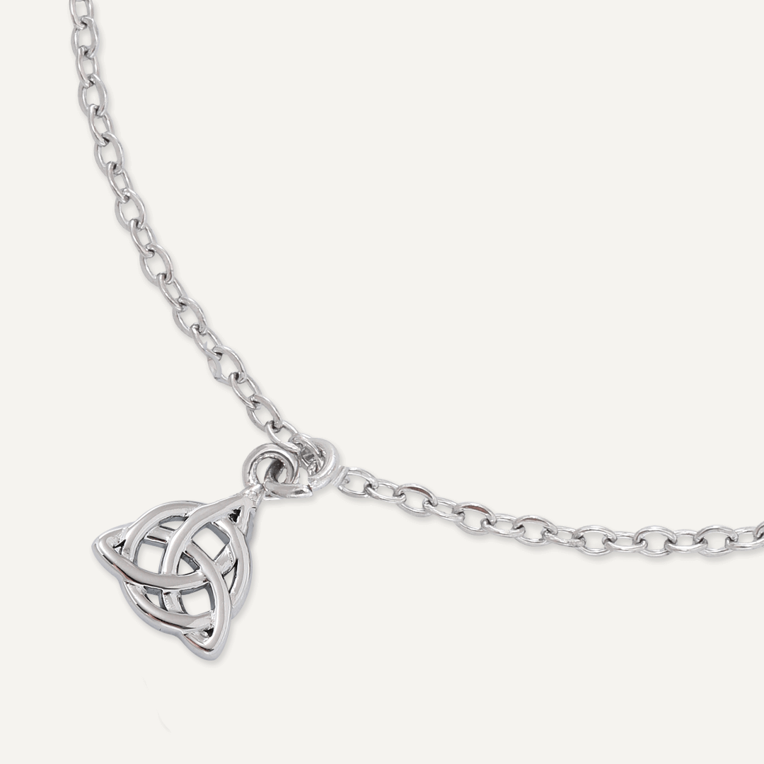 Memories: "TRINITY KNOT" | Knot Bracelet | White Gold-Plated