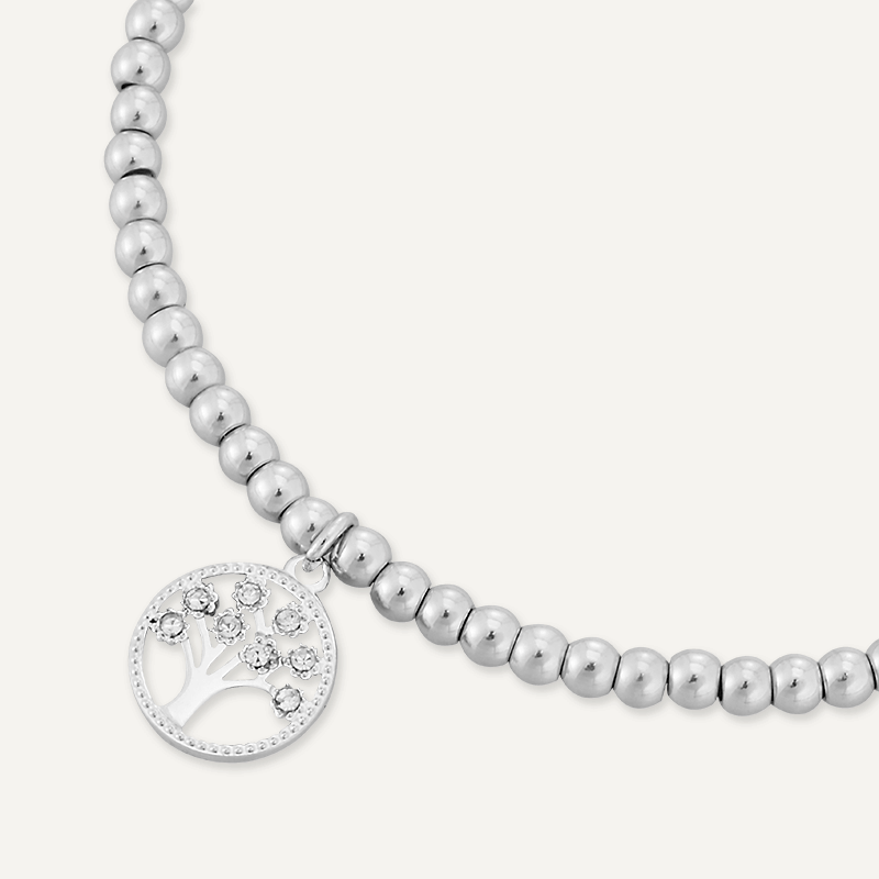 Memories: "CELTIC TREE OF LIFE" | Tree Bracelet | White Gold-Plated