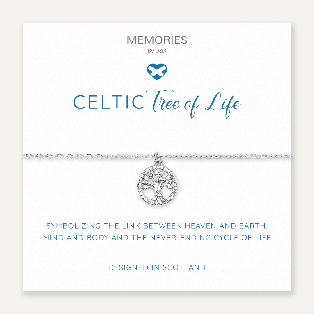 Memories: "CELTIC TREE OF LIFE" | Tree Bracelet | White Gold-Plated