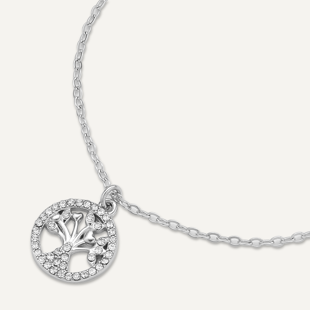 Memories: "CELTIC TREE OF LIFE" | Tree Bracelet | White Gold-Plated