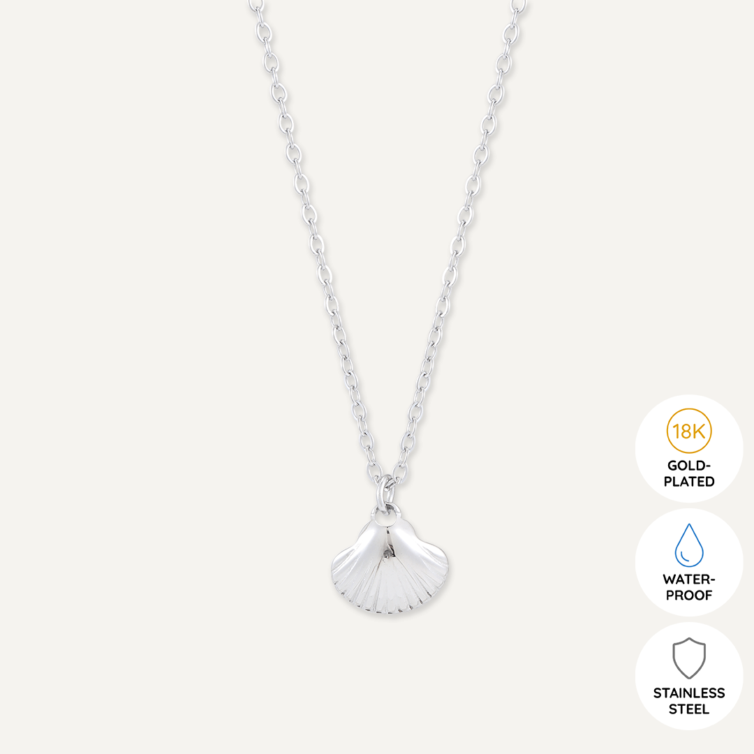 Memories: "SHELL YEAH" | Sea Shell Necklace | White Gold-Plated