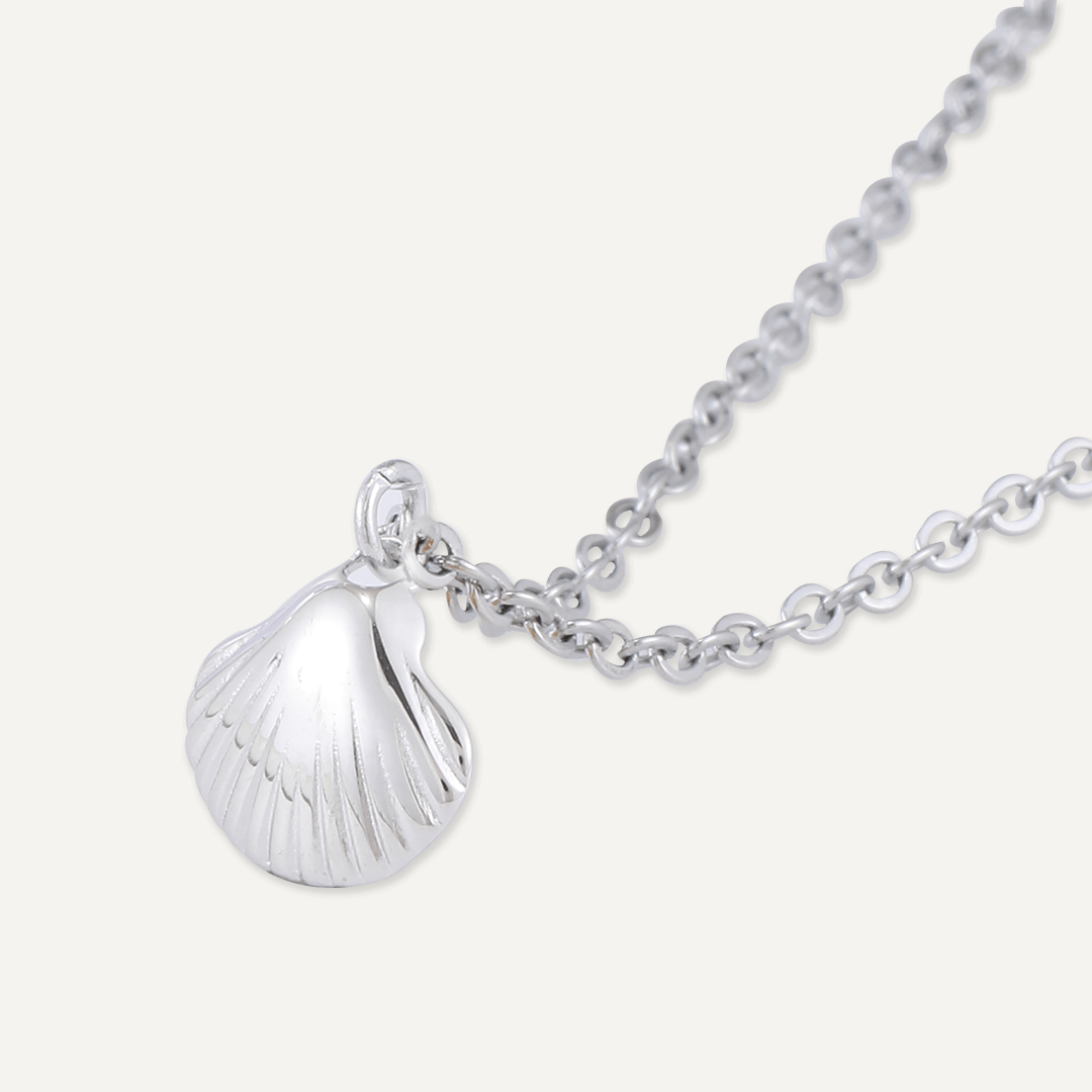 Memories: "SHELL YEAH" | Sea Shell Necklace | White Gold-Plated