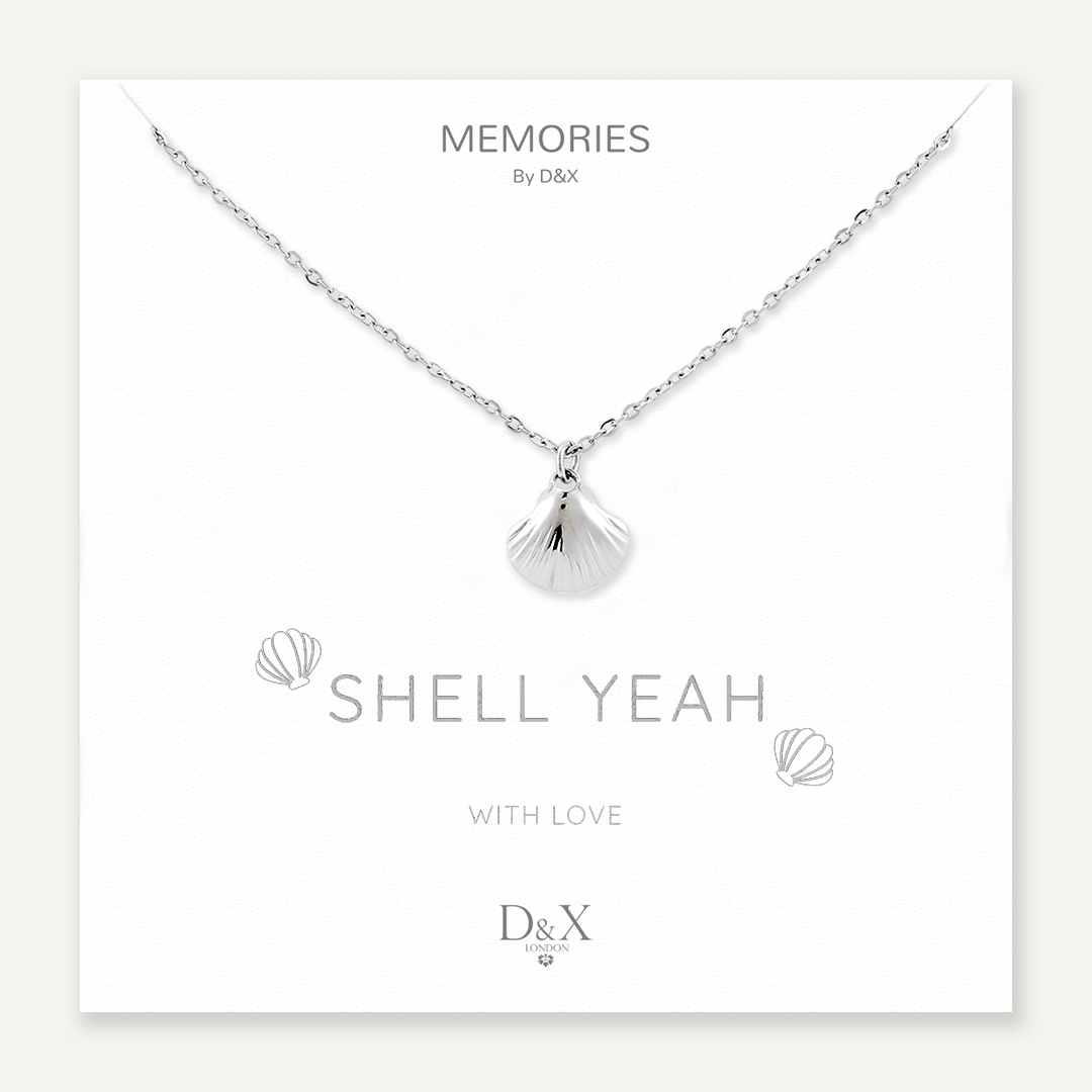 Memories: "SHELL YEAH" | Sea Shell Necklace | White Gold-Plated