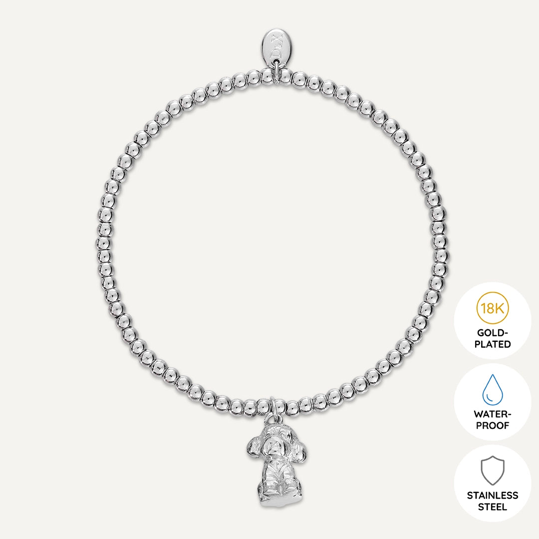 Memories: "DOGS…" | Dog Bracelet | White Gold-Plated