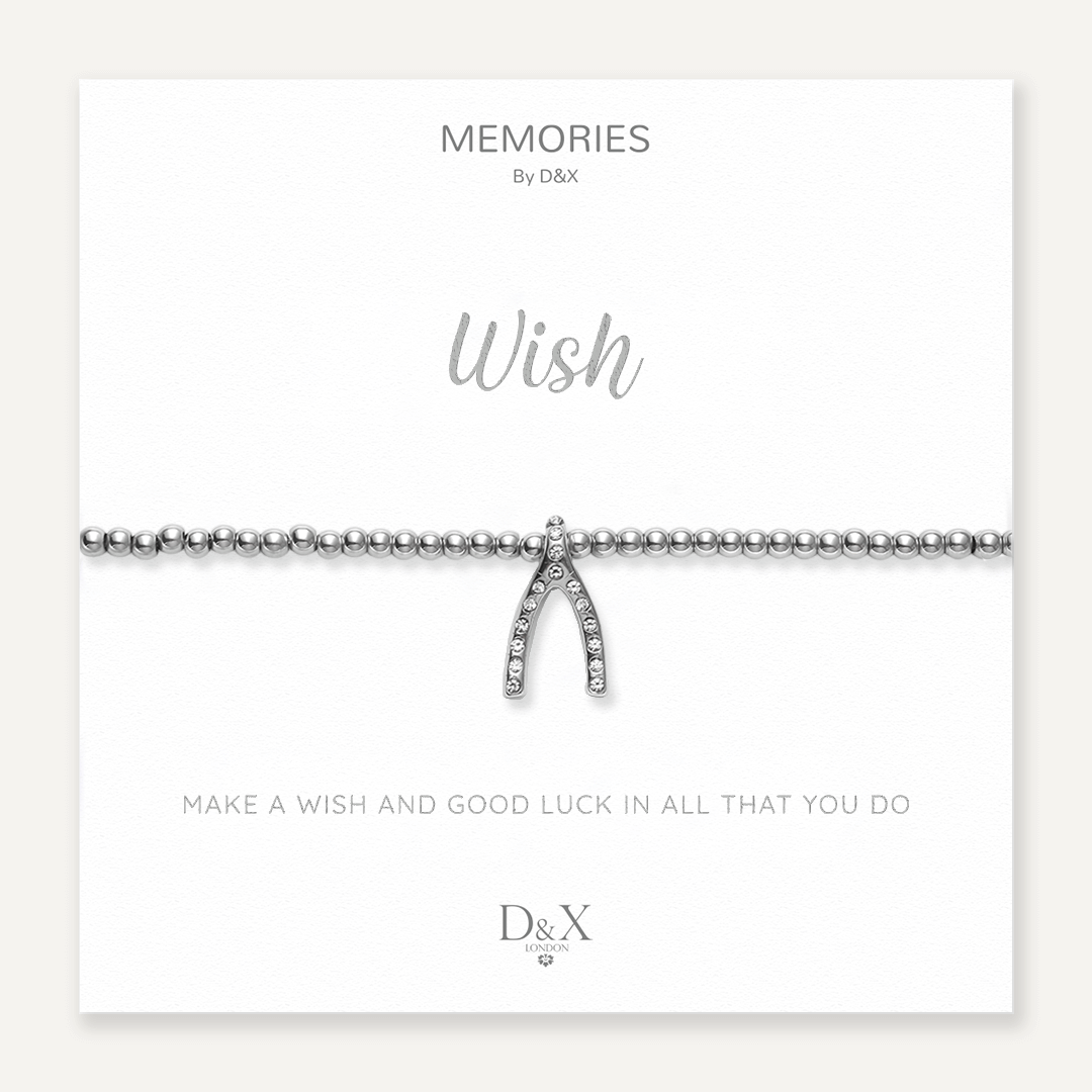 Memories: "WISH" | Horse Hoof Bracelet | White Gold-Plated