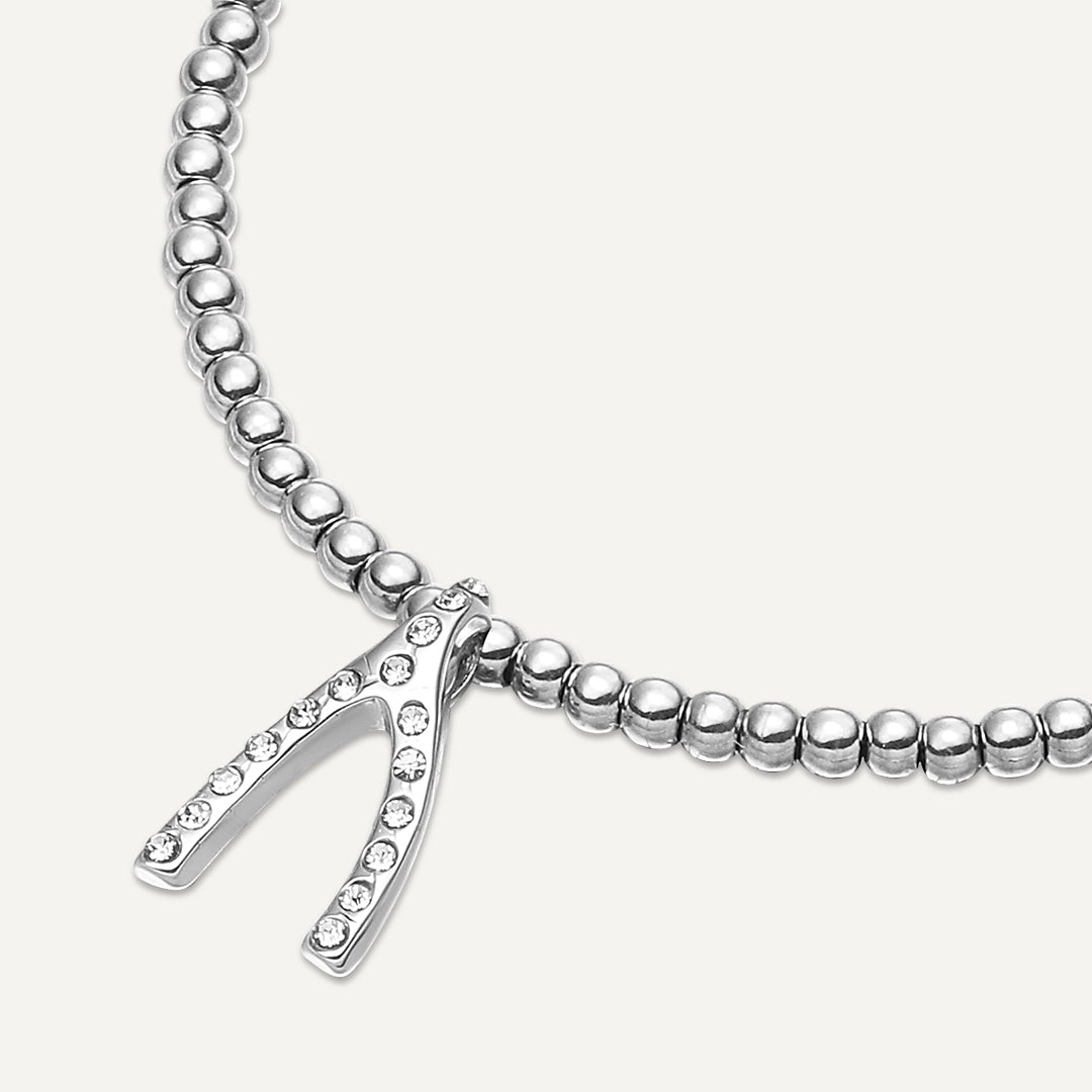 Memories: "WISH" | Horse Hoof Bracelet | White Gold-Plated