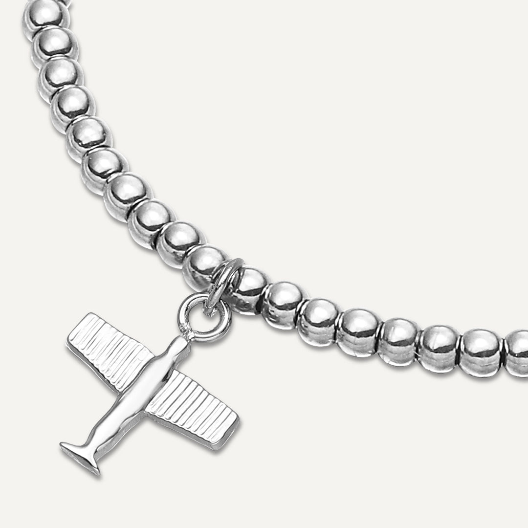 Memories: "NORTHERN SPIRIT" | Airplane Bracelet | White Gold-Plated