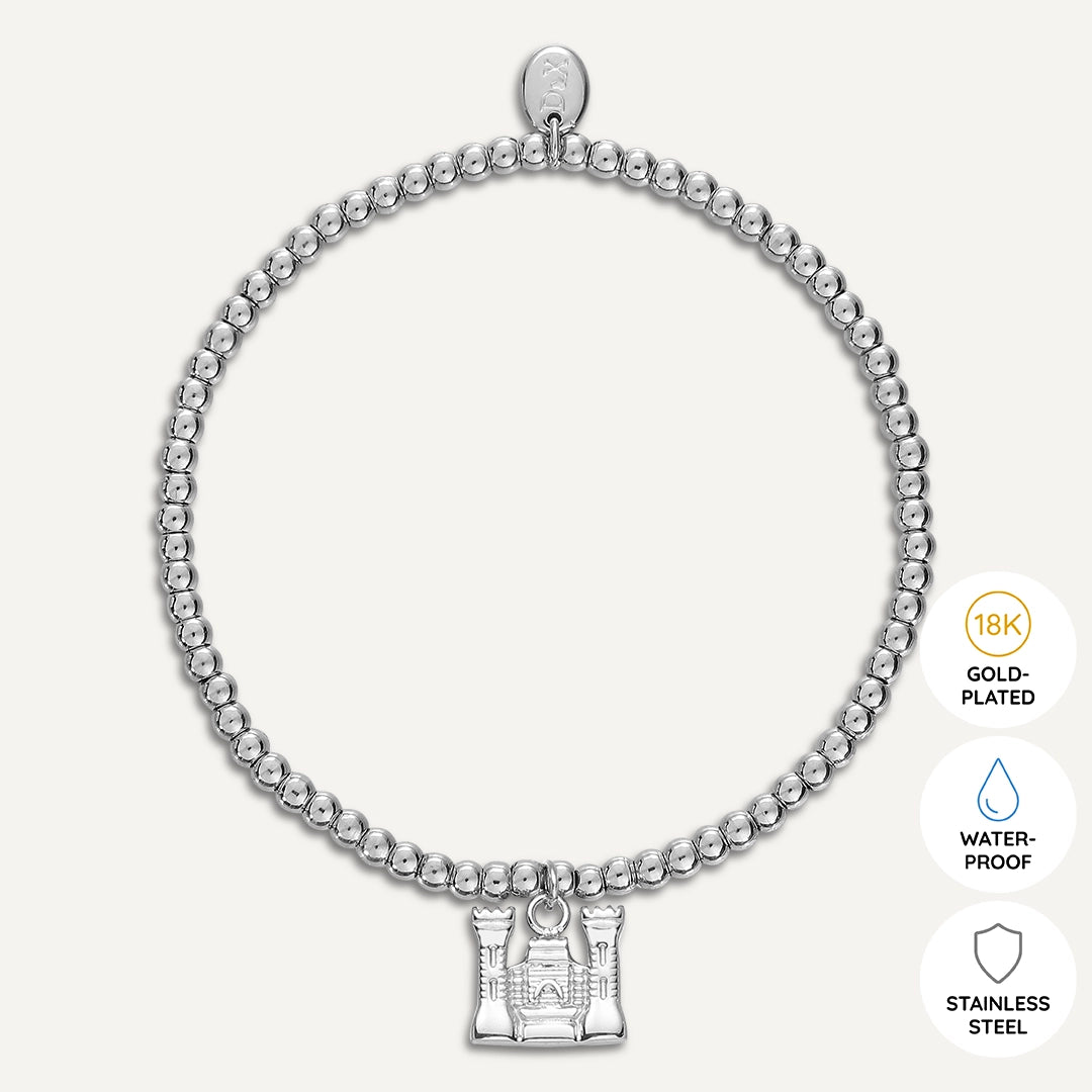 Memories: "ROYAL CASTLE" | Castle Bracelet | White Gold-Plated