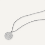 Detailed view of Cancer Zodiac Necklace In Silver (June 21 – July 22)