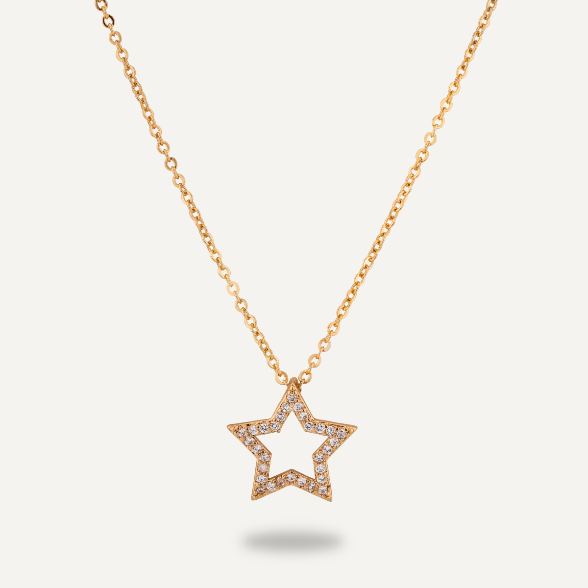 Vivienne Star Pendant Necklace Gold & Cubic Zirconia - D&X Retail