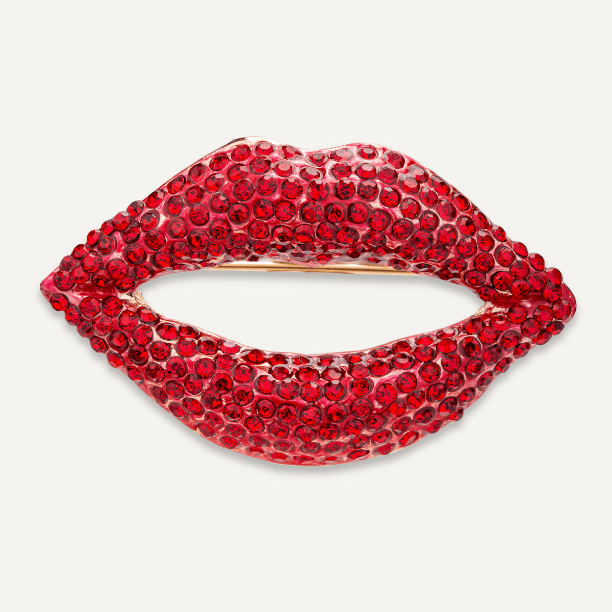 90s Lips Crystal Pin Brooch - D&X Retail