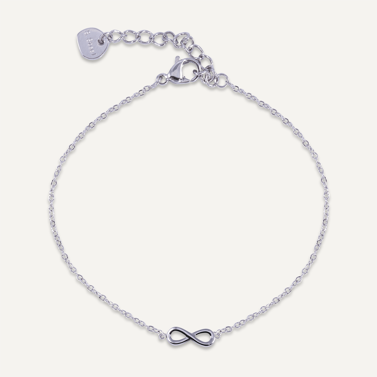 Keira White Gold Infinity Bracelet - D&X Retail