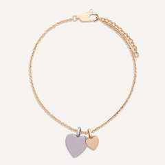 Keira Gold Mixed Heart Duo Bracelet - D&X Retail