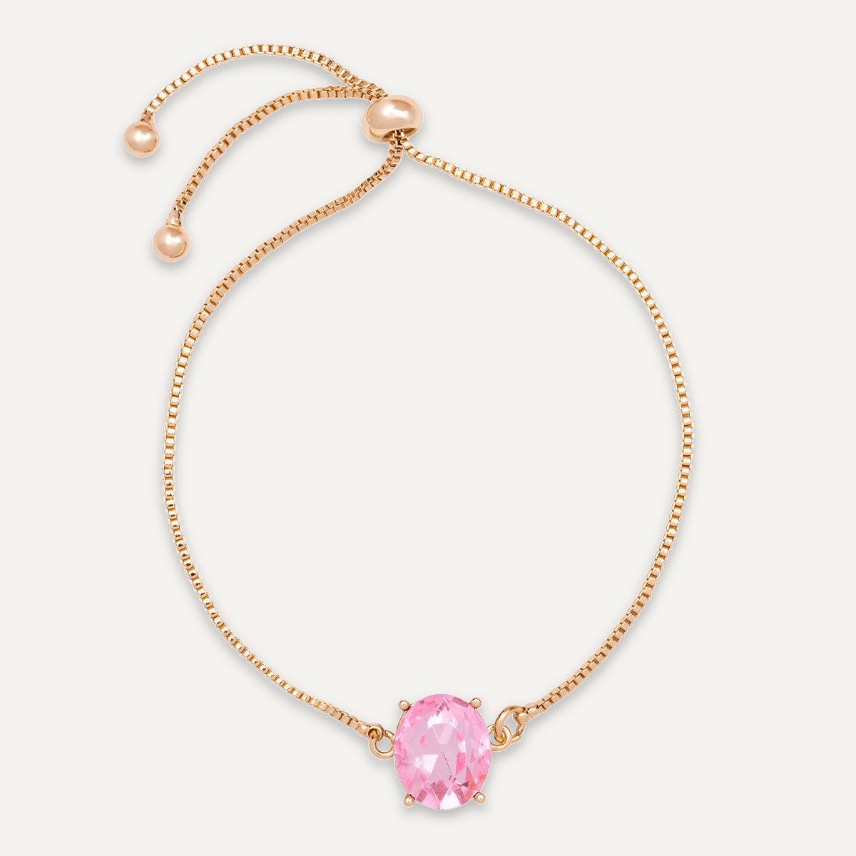 Pink Crystal Gold Drawstring Bracelet - D&X Retail