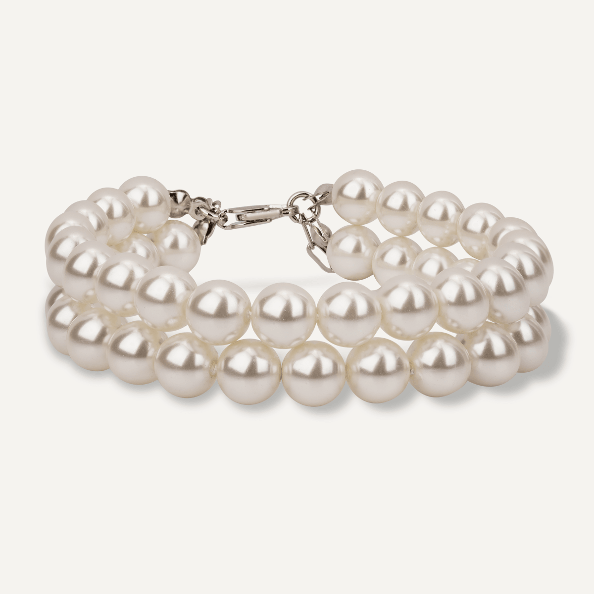 Double row deals pearl bracelet