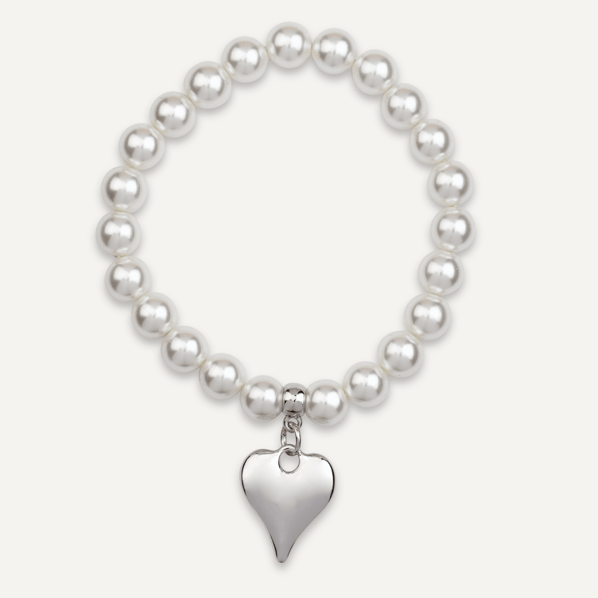 Pearl bracelet discount with heart