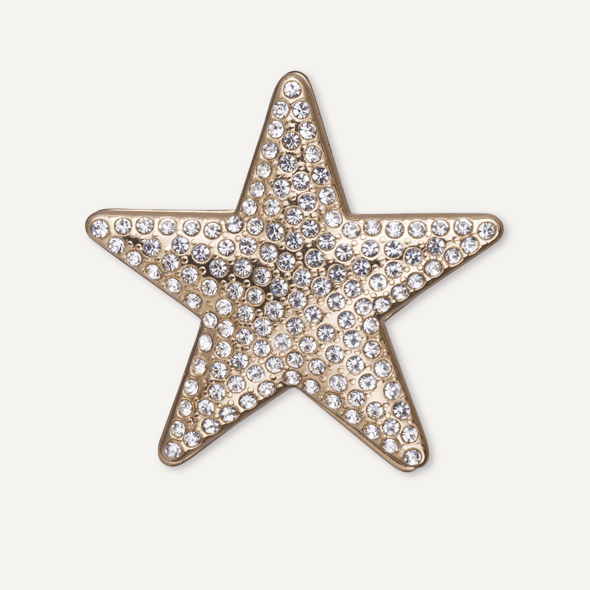 Elizabeth Crystal Star Magnetic Brooch In Gold-Tone