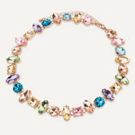 Multi-Coloured Crystal Collar Necklace - D&X Retail