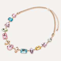 Iris Multi-Coloured Crystal Short Necklace - D&X Retail