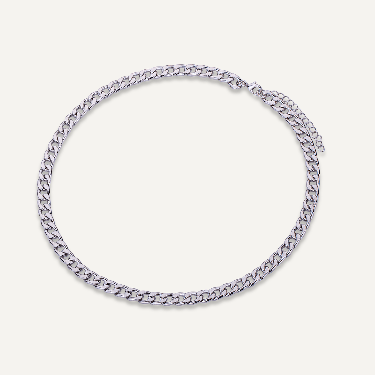 Alesha Short Chain Link Necklace In Silver Tone