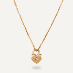 Emily Gold Beaded Heart Necklace - D&X Retail