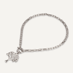 Tree Of Life Gold Silver T-Bar Necklace - D&X Retail