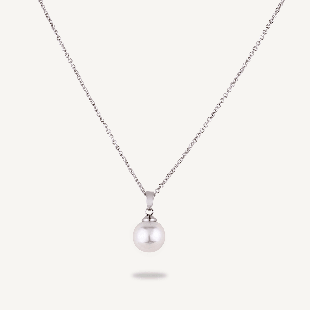 Single pearl necklace sale with black string