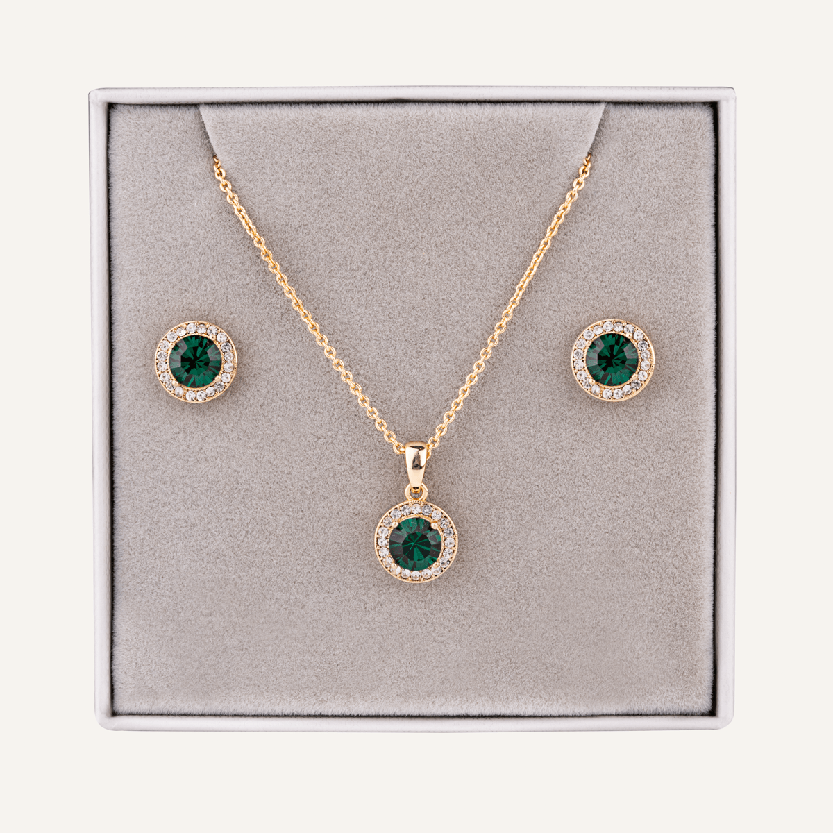 Emerald deals birthstone necklace