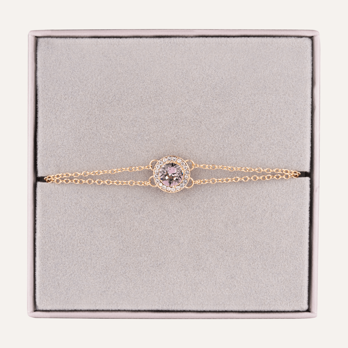 June Alexandrite Birthstone Clasp Bracelet In Gold Cubic Zirconia - D&X Retail