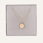 Detailed view of Aries Zodiac Necklace In Gold (March 21-April 19)