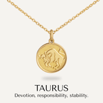 Taurus Zodiac Necklace In Gold (April 20 – May 20) - D&X Retail