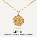 Gemini Zodiac Necklace In Gold (May 21 – June 20) - D&X Retail