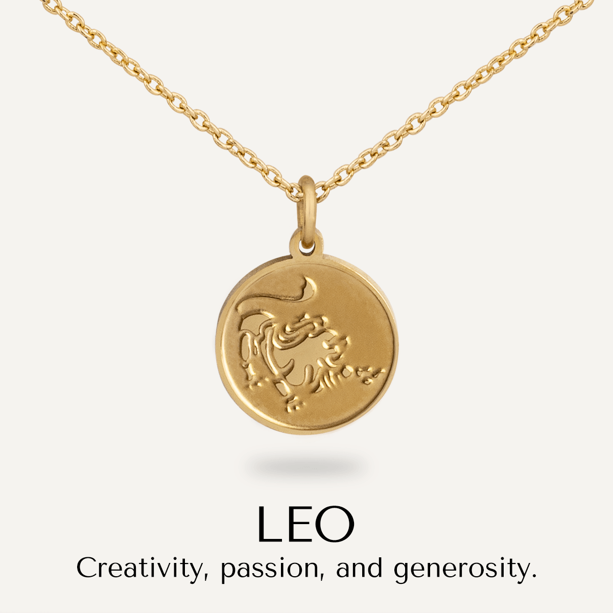 Leo Zodiac Star Sign Necklace In Gold (July 23 – Aug 22) - D&X Retail