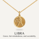 Libra Zodiac Star Sign Necklace In Gold (Sep 23 – Oct 22) - D&X Retail