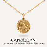 Capricorn Zodiac Star Sign Necklace In Gold (December 22 – January 19) - D&X Retail