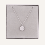 Close-up view of Pisces Zodiac Necklace In Silver (Feb 19 – March 20)
