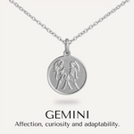 Gemini Zodiac Necklace In Silver (May 21 – June 20) - D&X Retail