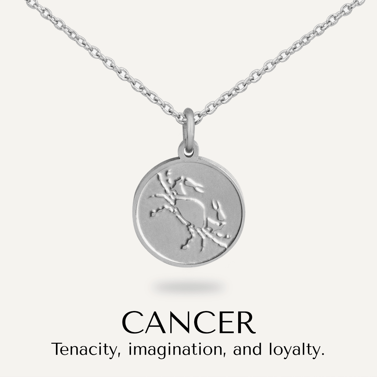 Cancer zodiac necklace silver deals