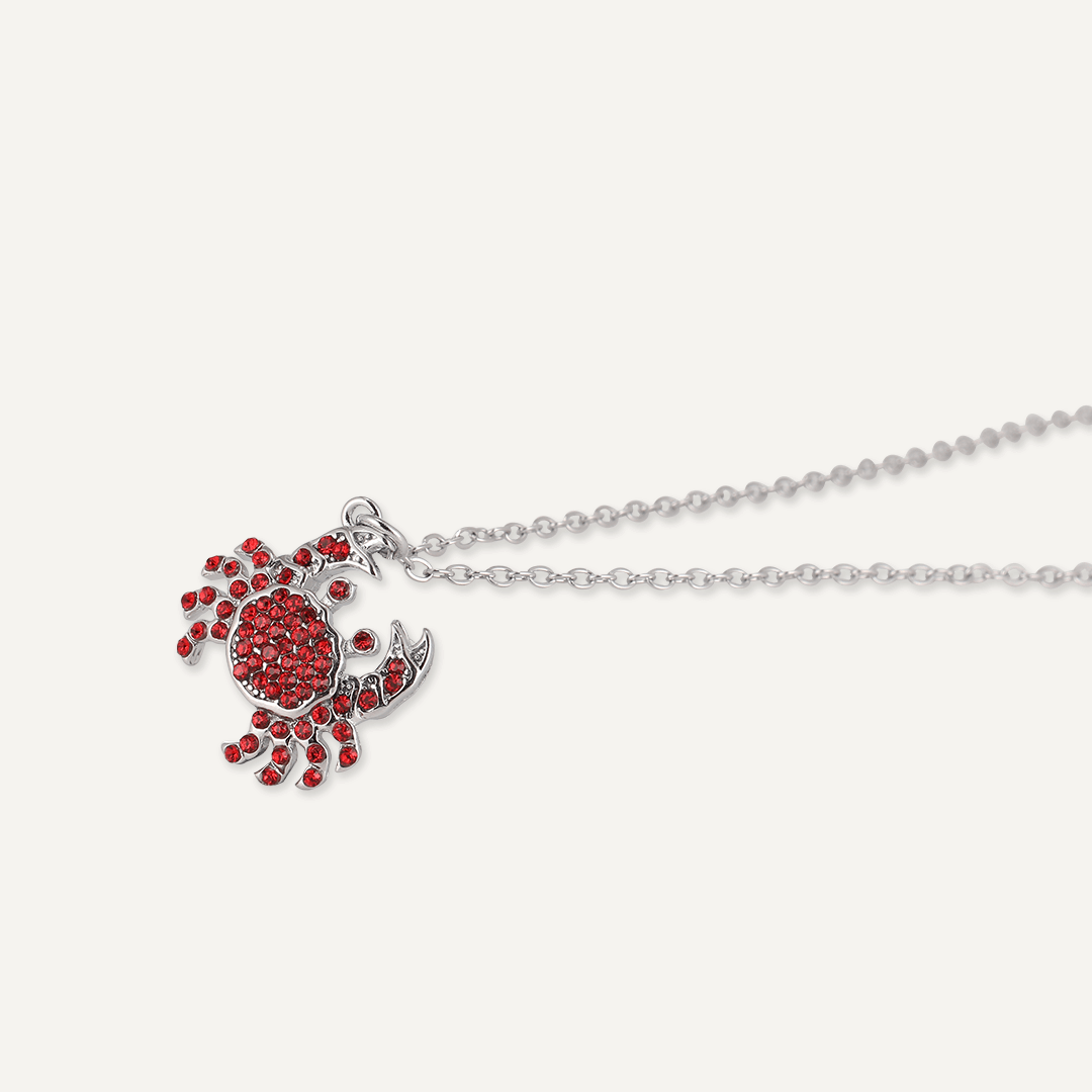 Memories: "CRAB-SOLUTELY AMAZING" | Crab Necklace | White Gold-Plated