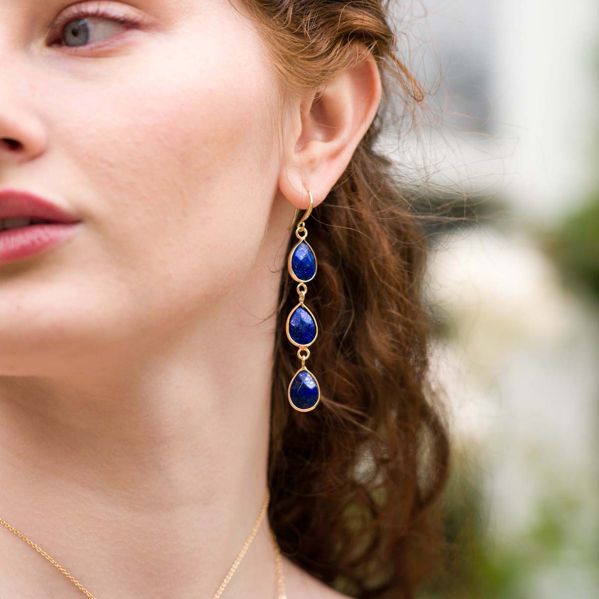 Lapis hot sale teardrop earrings