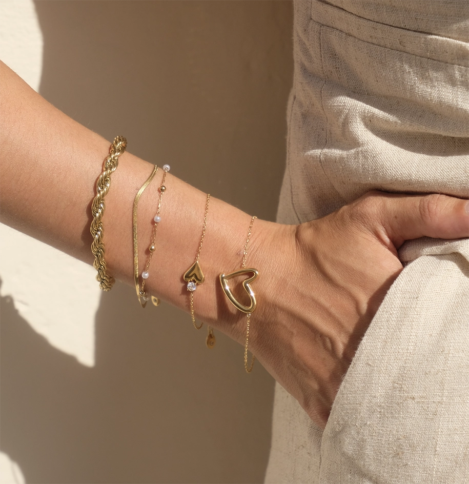 Vibes | Braided Luxe Clasp Bracelet | 18K Gold-Plated