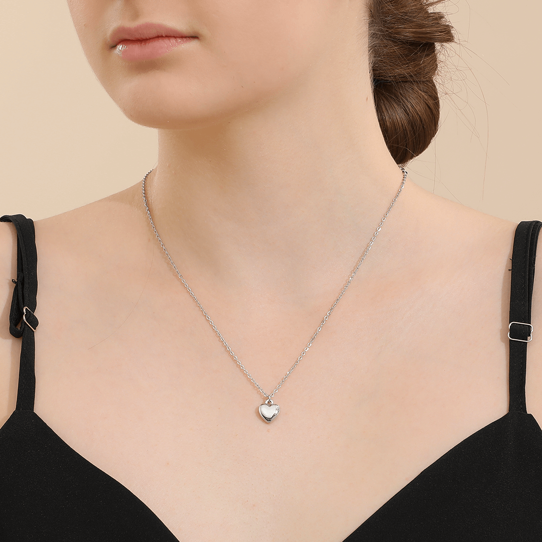 Memories: "WILL YOU BE MY BRIDESMAID?" | Heart Necklace | White Gold-Plated