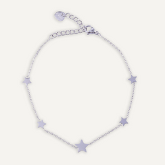 Keira White Gold Star Chain Bracelet - D&X Retail