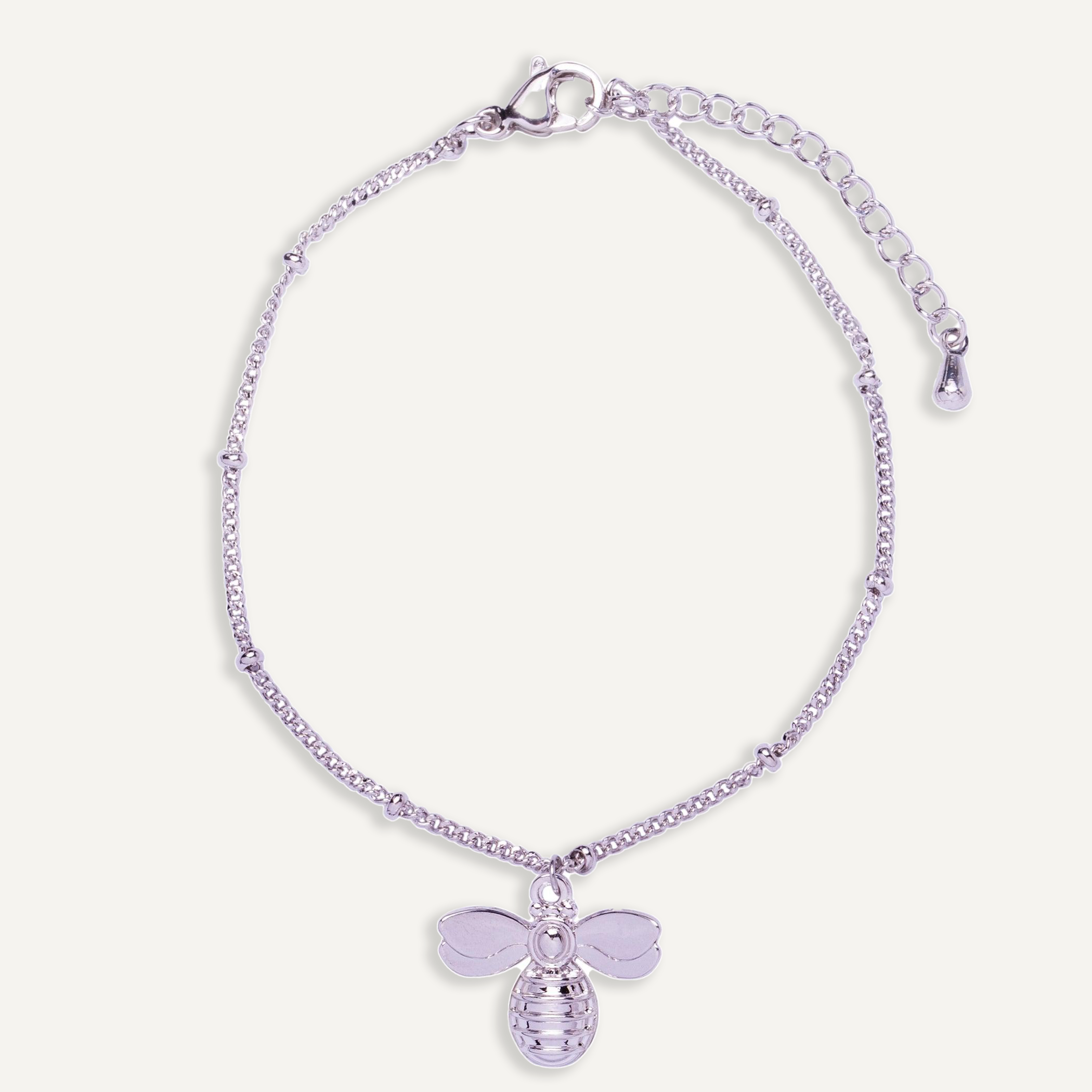 Keira White Gold Bee Bracelet - D&X Retail