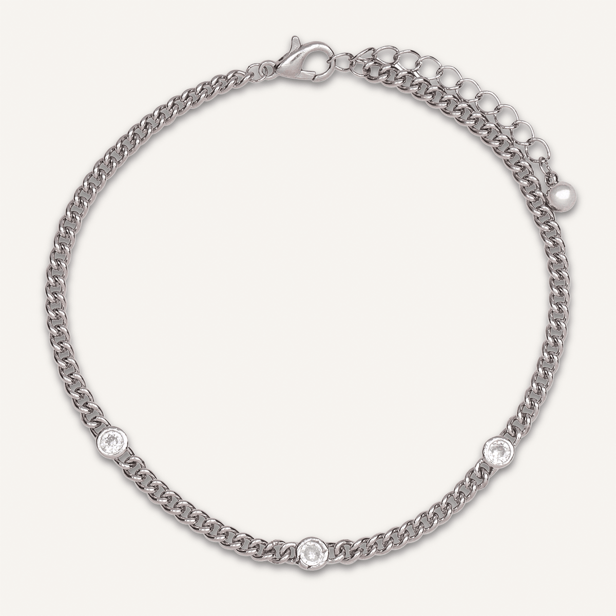 Keira Delicate Silver Contemporary Crystal Bracelet - D&X Retail